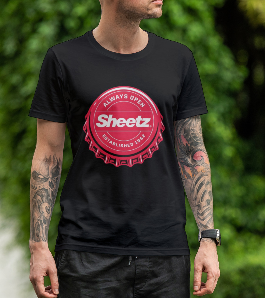 Always Open Sheetz Established 1952 Red Bottle Cap T-Shirt