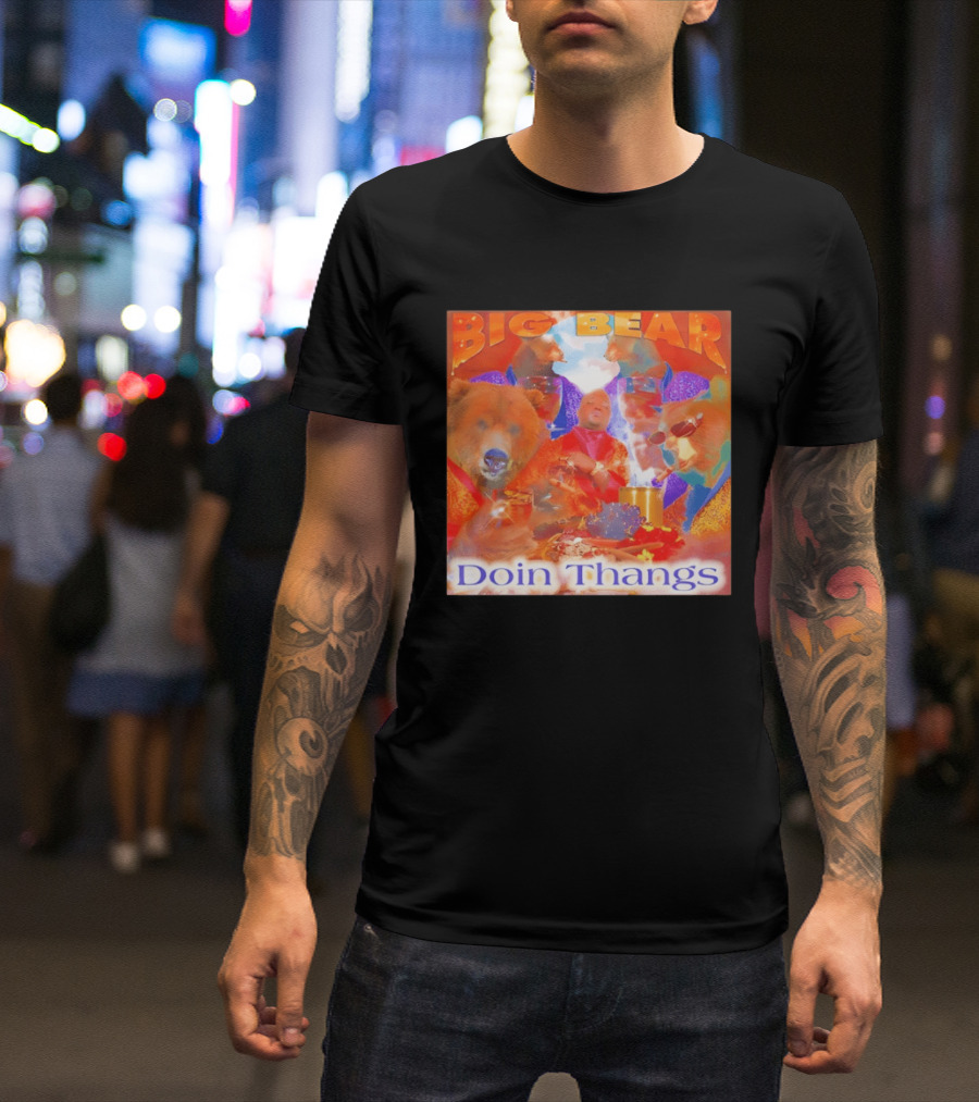 Big Bear Doin Thangs Album Cover Collage T-Shirt