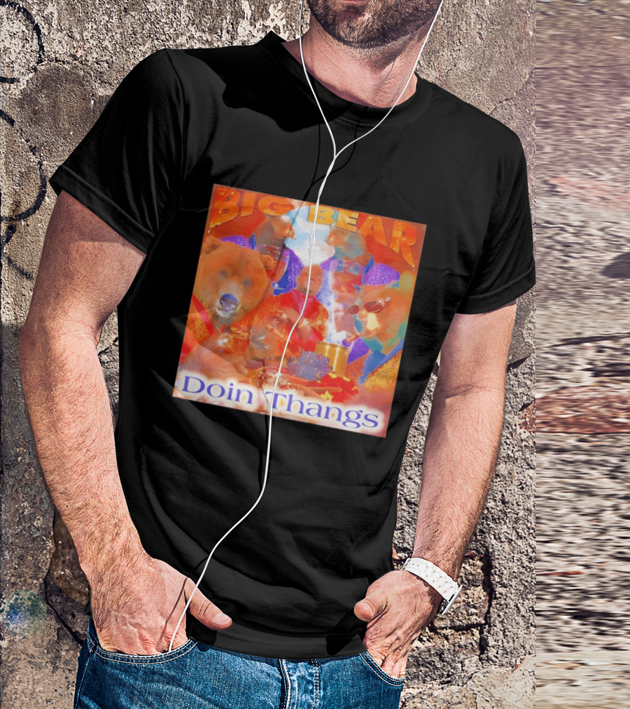 Big Bear Doin Thangs Album Cover Collage T-Shirt