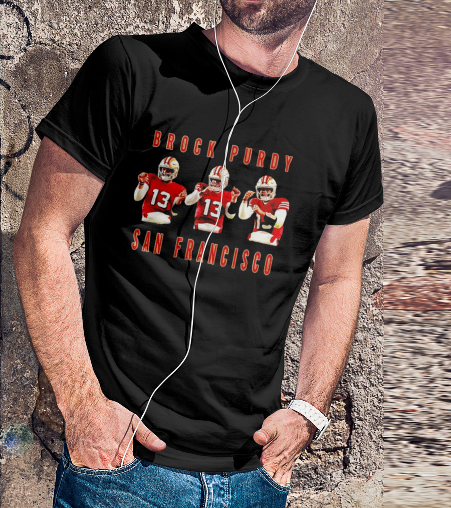 Brock Purdy 13 San Francisco 49ers Quarterback Action T-Shirt