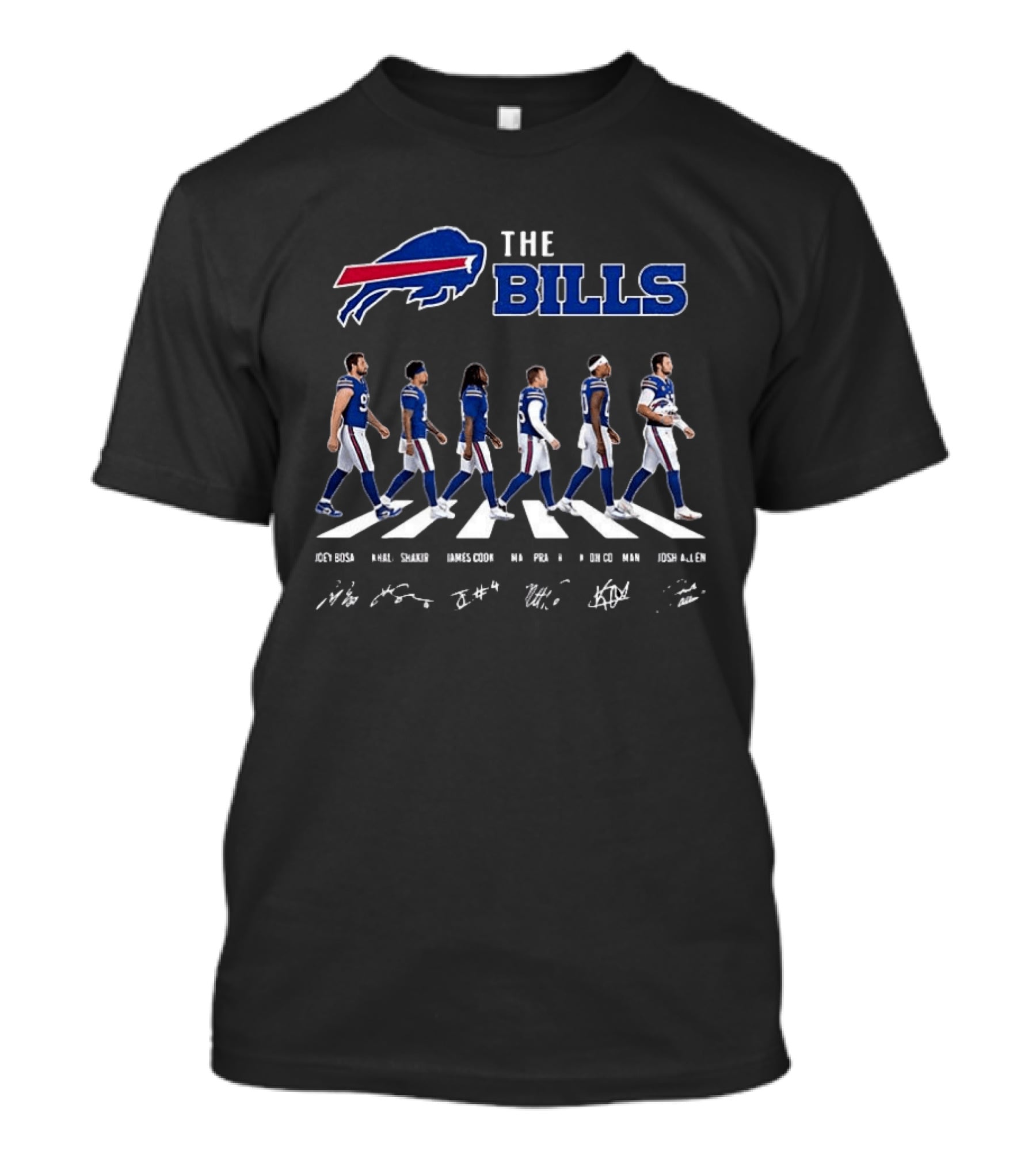 Buffalo Bills Player Abbey Road Crossing With Signatures T-Shirt