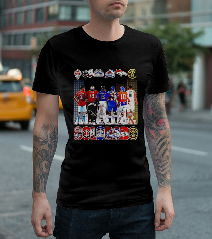 Colorado Rapids Mammoth Rockies Avalanche Broncos Nuggets Players Signatures T-Shirt