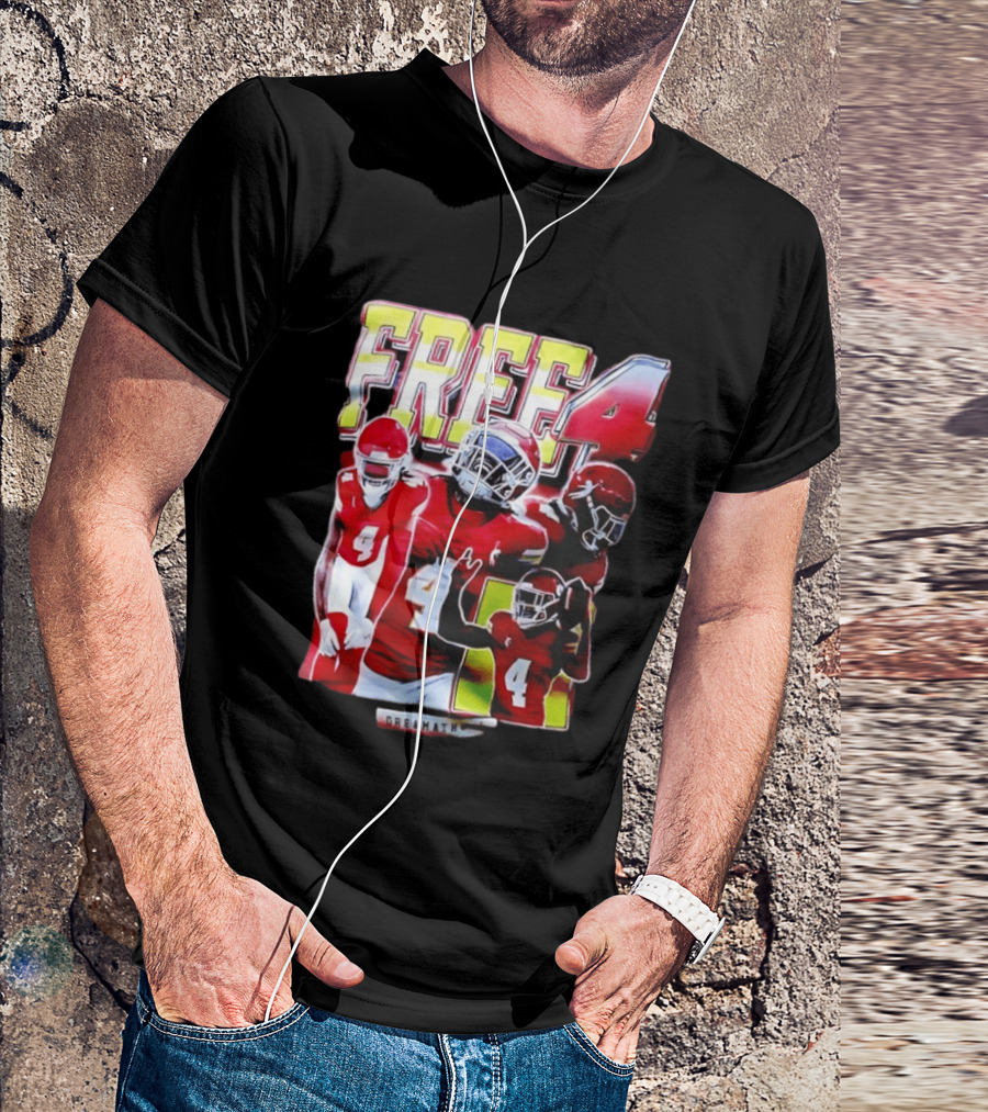 Free 4 Rashee Rice Kansas City Chiefs Dreamathon T-Shirt