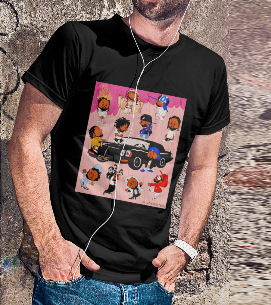 Kendrick Lamar Peanuts Characters Mashup Diverse Eras By Spughetti Tolls T-Shirt