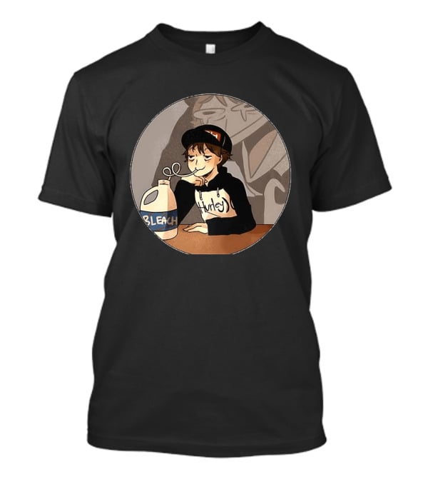 Leafy Hurley Drinking Bleach Meme Gaming Dark Light T-Shirt