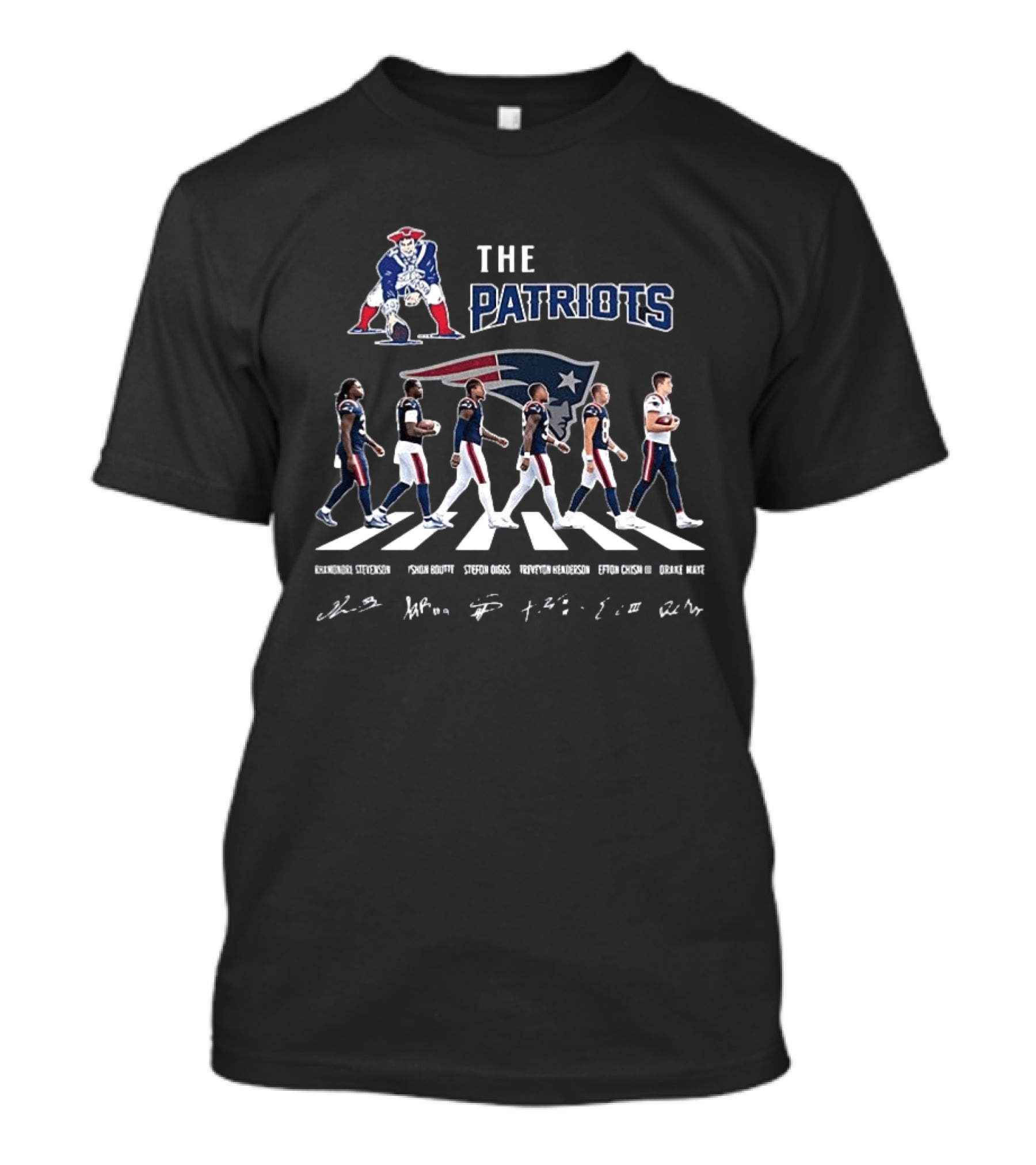 New England Patriots Abbey Road NFL Player Signatures T-Shirt