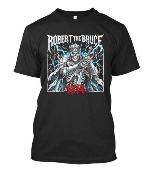 Robert The Bruce 1314 Scottish King Lightning Battle Scene T-Shirt