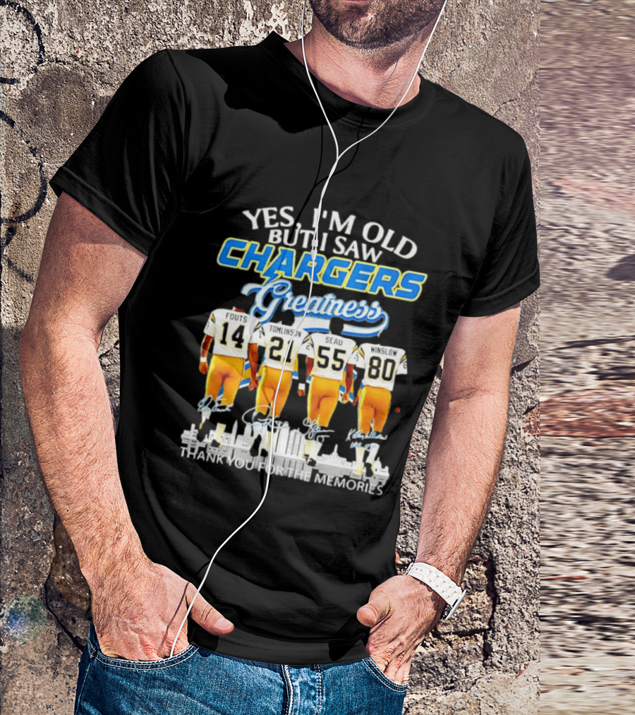 Yes I’m Old But I Saw LA Chargers Greatness Logo T-Shirt