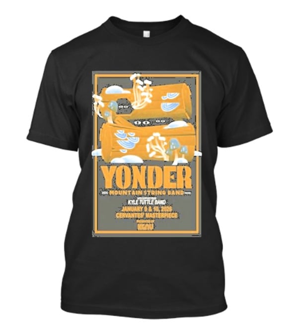 Yonder Mountain String Band Kyle Tuttle Band January 9 10 2026 Cervantes Masterpiece KGNU T-Shirt