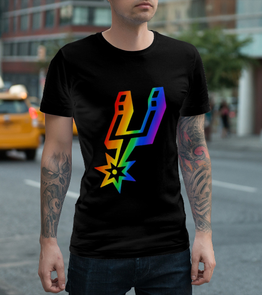San Antonio Spurs LGBT Pride Rainbow Spurs T-Shirt