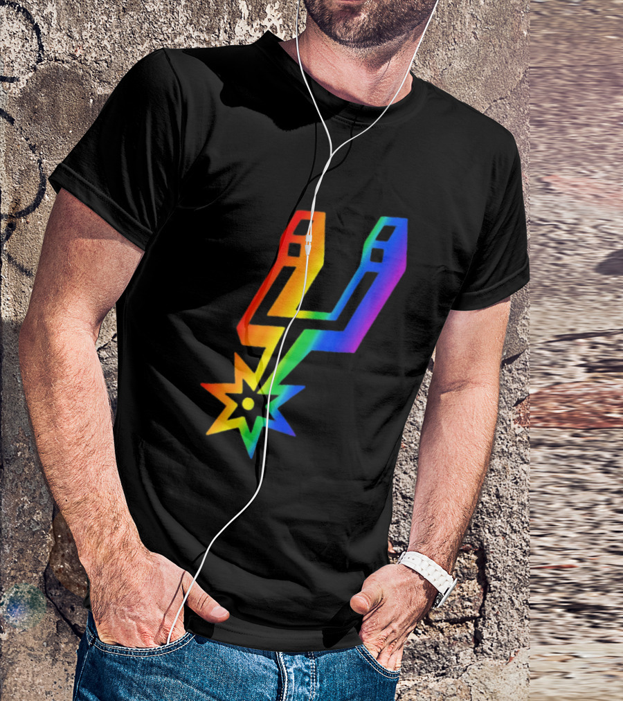 San Antonio Spurs LGBT Pride Rainbow Spurs T-Shirt