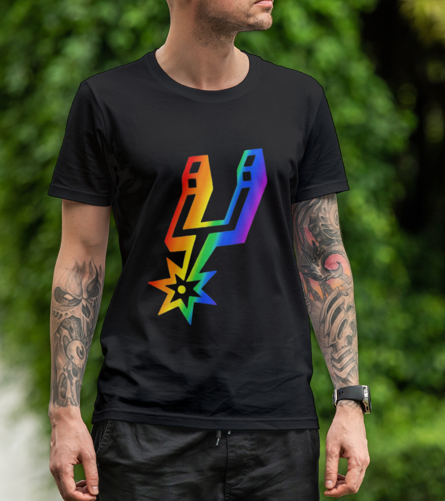 San Antonio Spurs LGBT Pride Rainbow Spurs T-Shirt