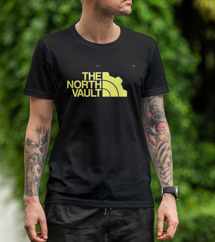 The North Vault Parody Text With Yellow Gear T-Shirt
