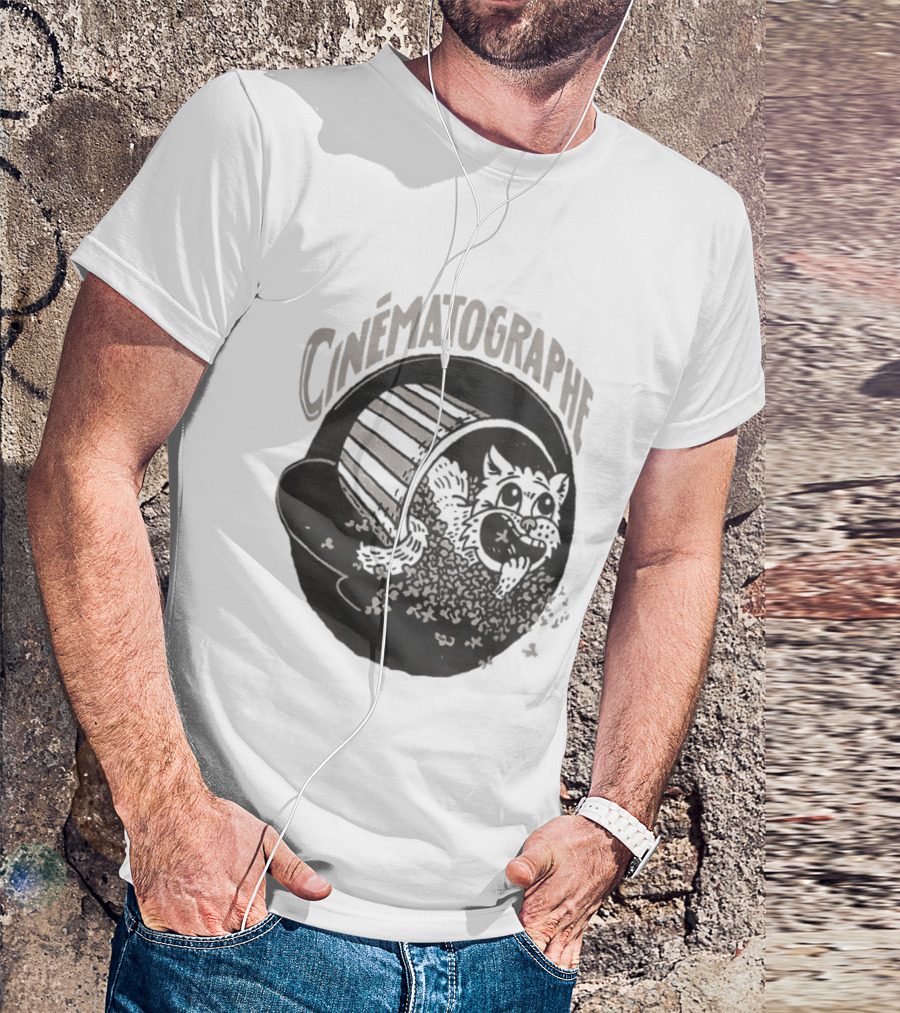 Cinématographe Feral Popcorn Cat Burst T-Shirt