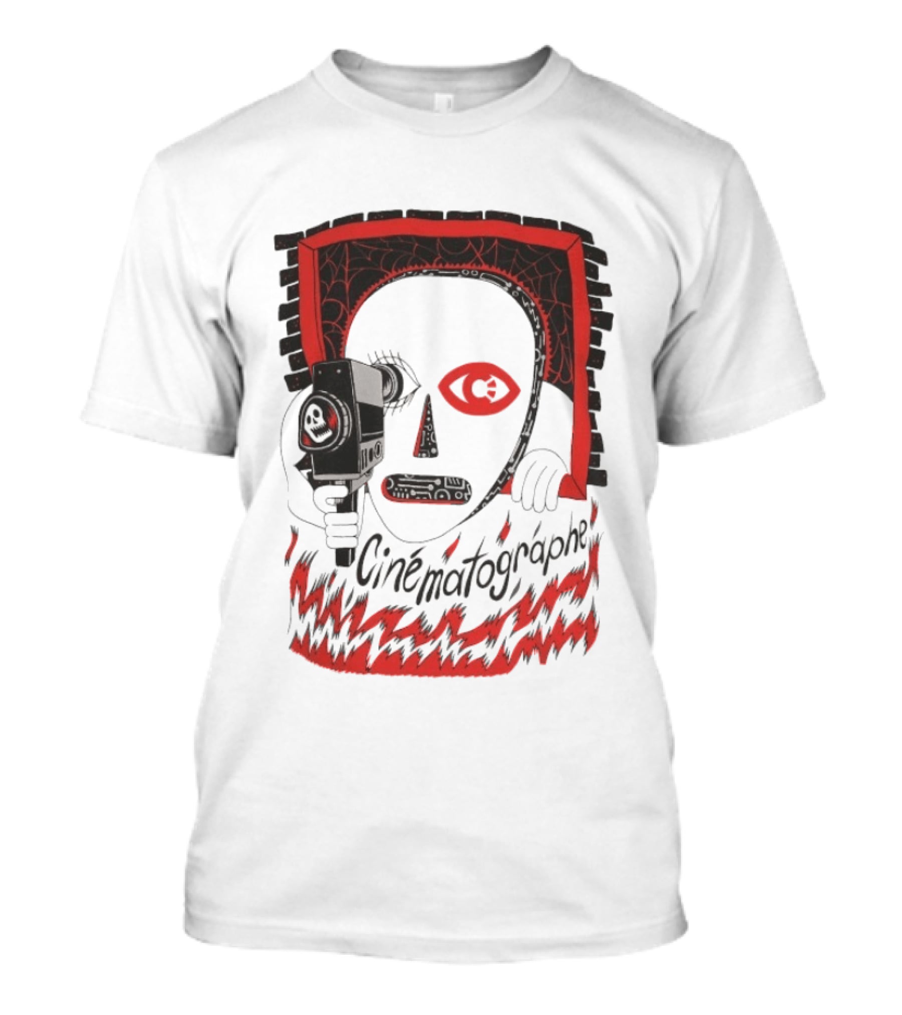 Cinématographe Peeping Tom Red Mask Camera T-Shirt
