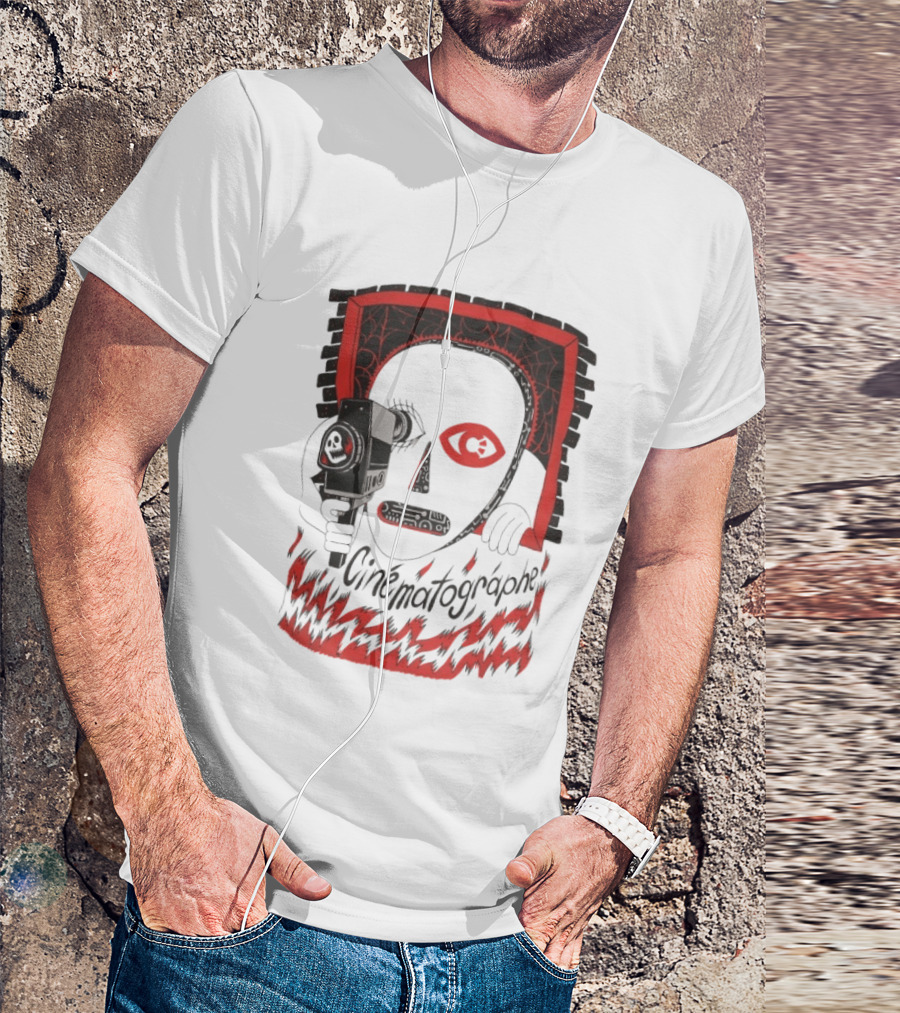 Cinématographe Peeping Tom Red Mask Camera T-Shirt