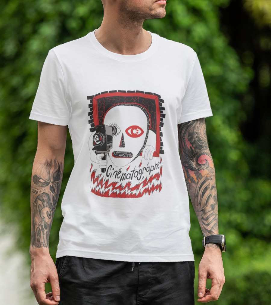 Cinématographe Peeping Tom Red Mask Camera T-Shirt