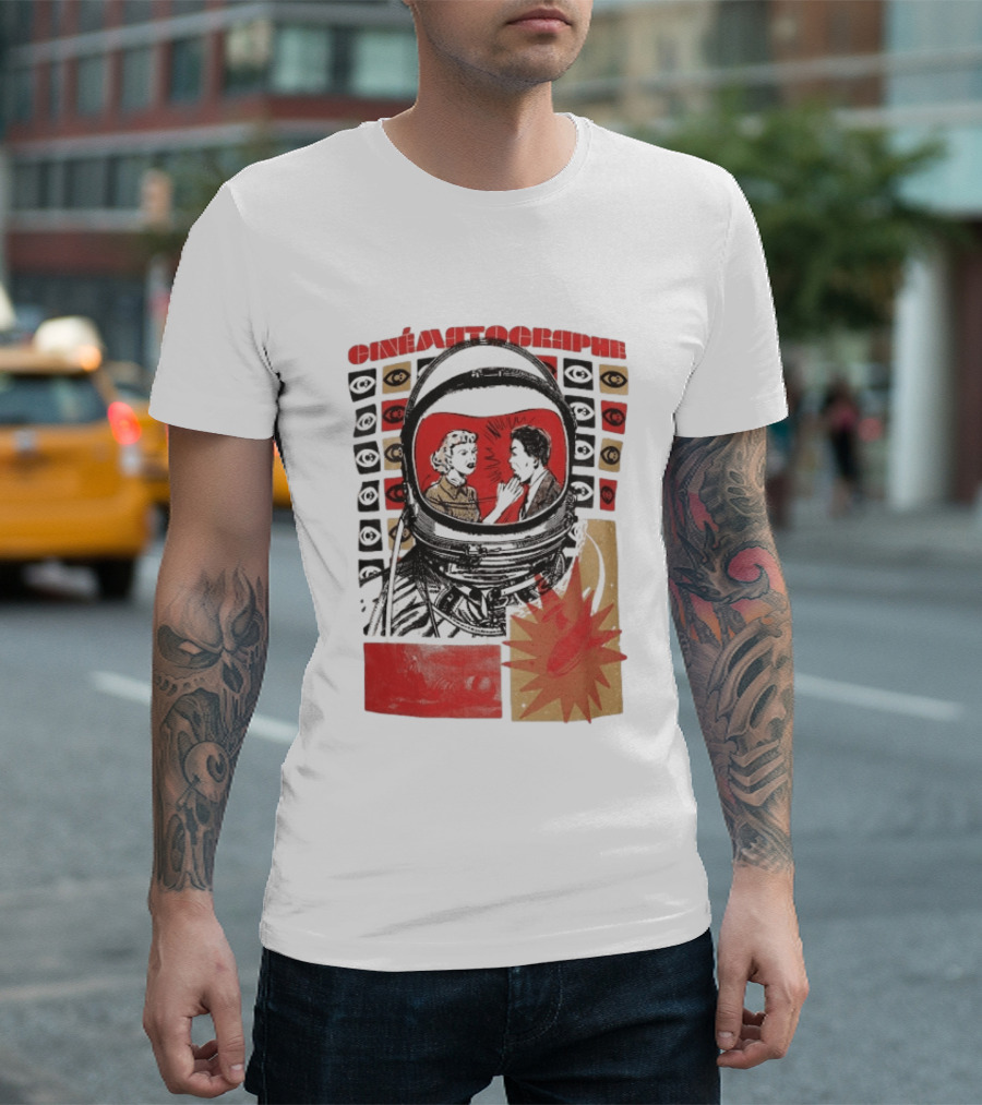 Cinématographe Pulp Fiction Astronaut Retro Sci Fi Pop T-Shirt