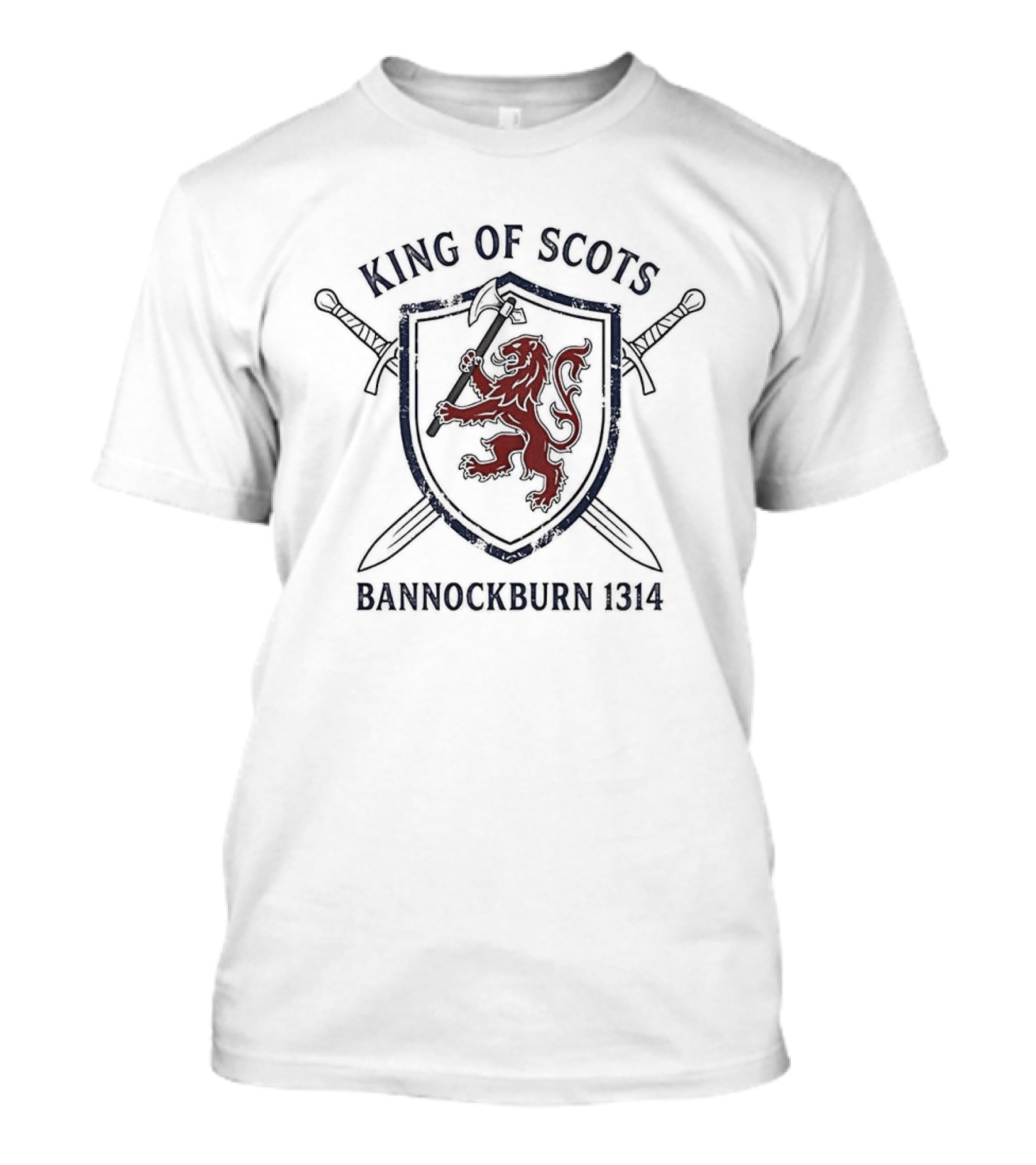 King Of Scots Bannockburn 1314 Shield Lion Crest T-Shirt