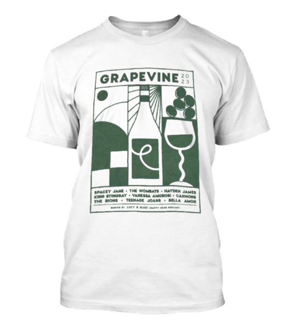 Grapevine 2023 Lineup Gang Of Youths The Wombats Hayden James Teenage Dads T-Shirt