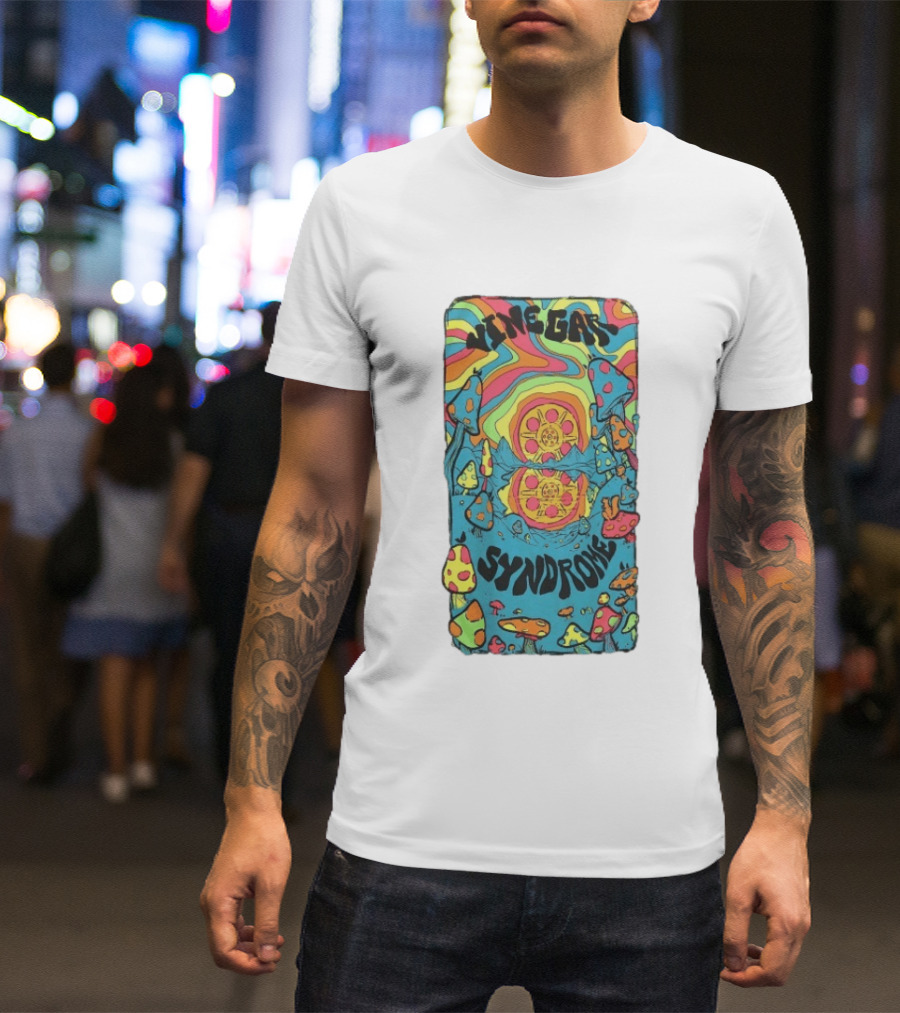 Vinegar Syndrome Shroomland Psychedelic Sun Variant Trippy Mushrooms T-Shirt