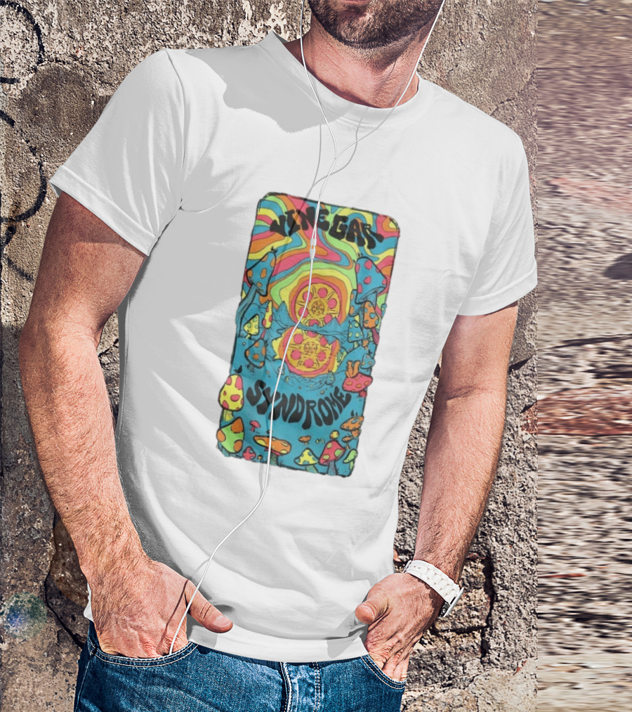 Vinegar Syndrome Shroomland Psychedelic Sun Variant Trippy Mushrooms T-Shirt