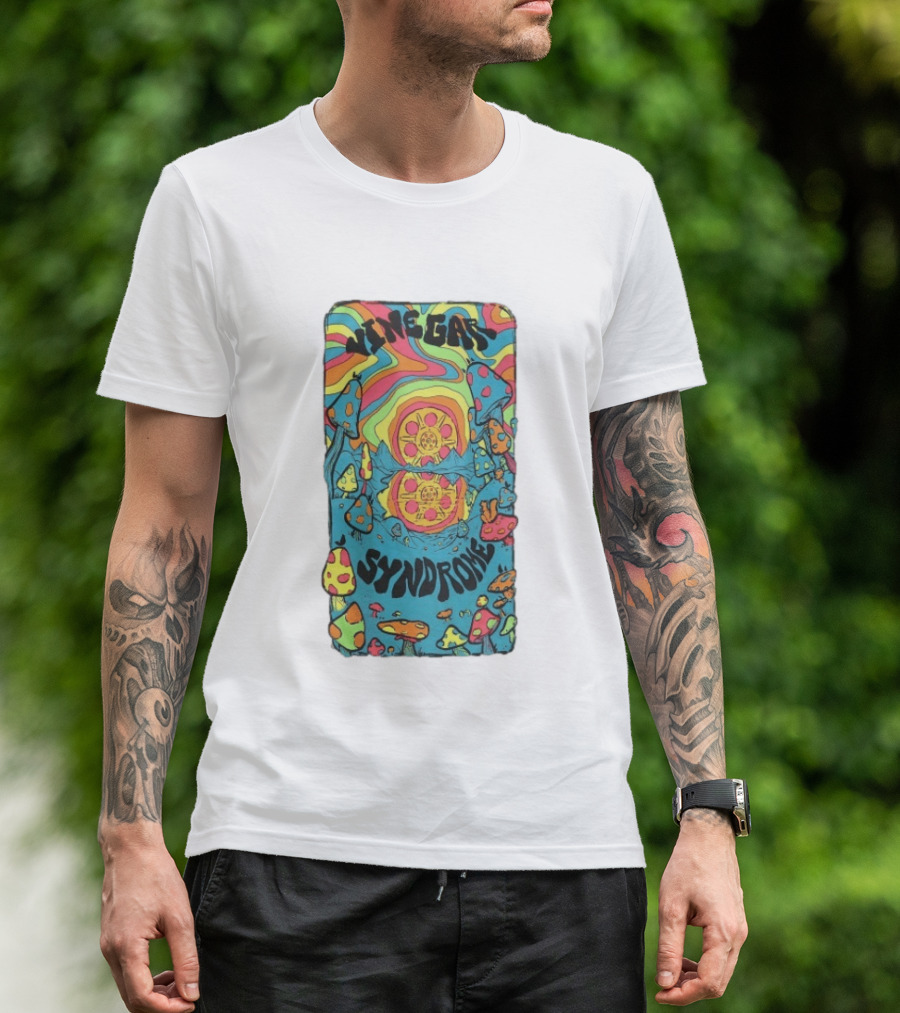Vinegar Syndrome Shroomland Psychedelic Sun Variant Trippy Mushrooms T-Shirt