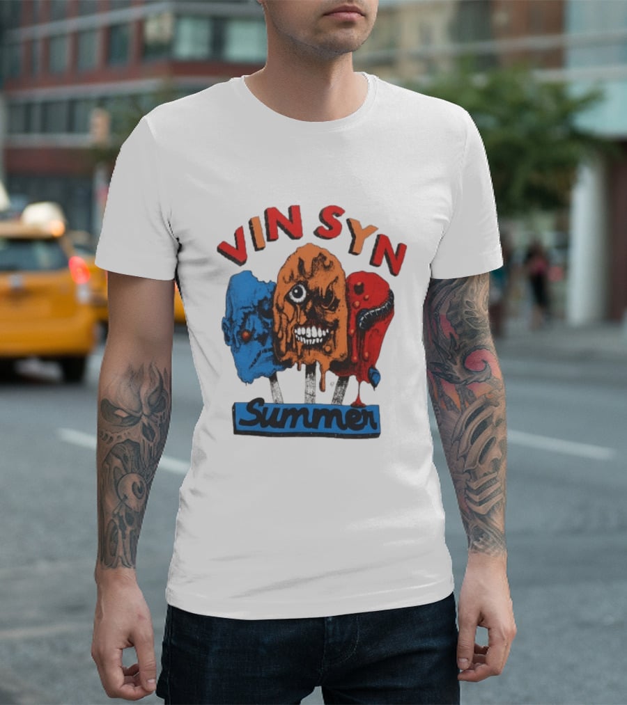 VIN SYN Summer Horror Monster Trio T-Shirt