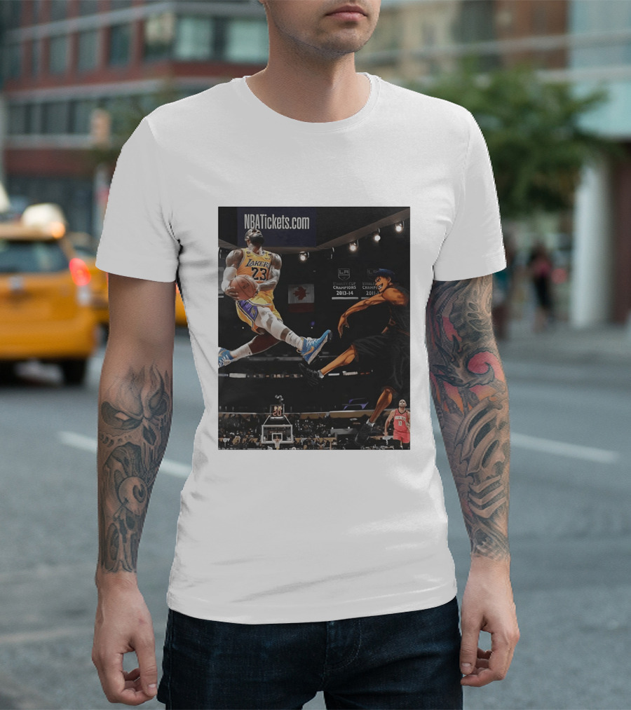 Alley Oop Lakers 23 NBA Anime Champions 2013 14 2017 18 T-Shirt