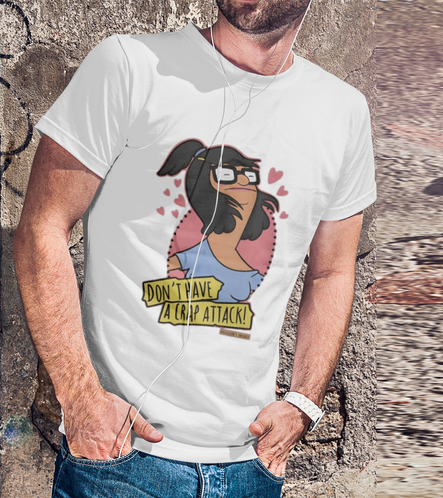 Bob's Burgers Don't Have A Crap Attack Character Graphic With Pink Hearts T-Shirt