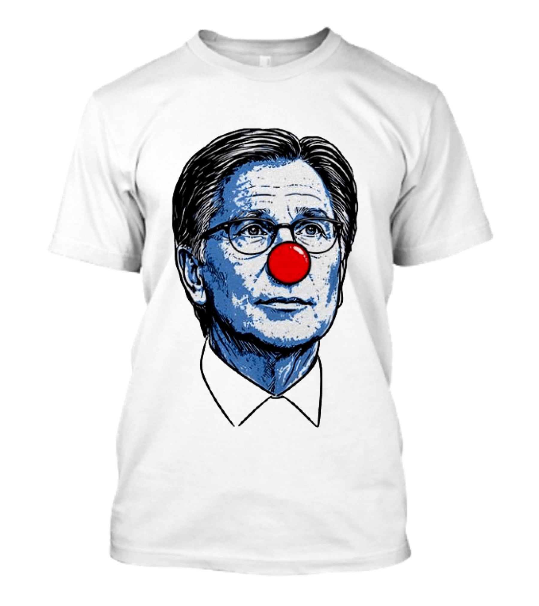 Dan Lifshatz Clown Red Nose Illustration Pop Culture T-Shirt