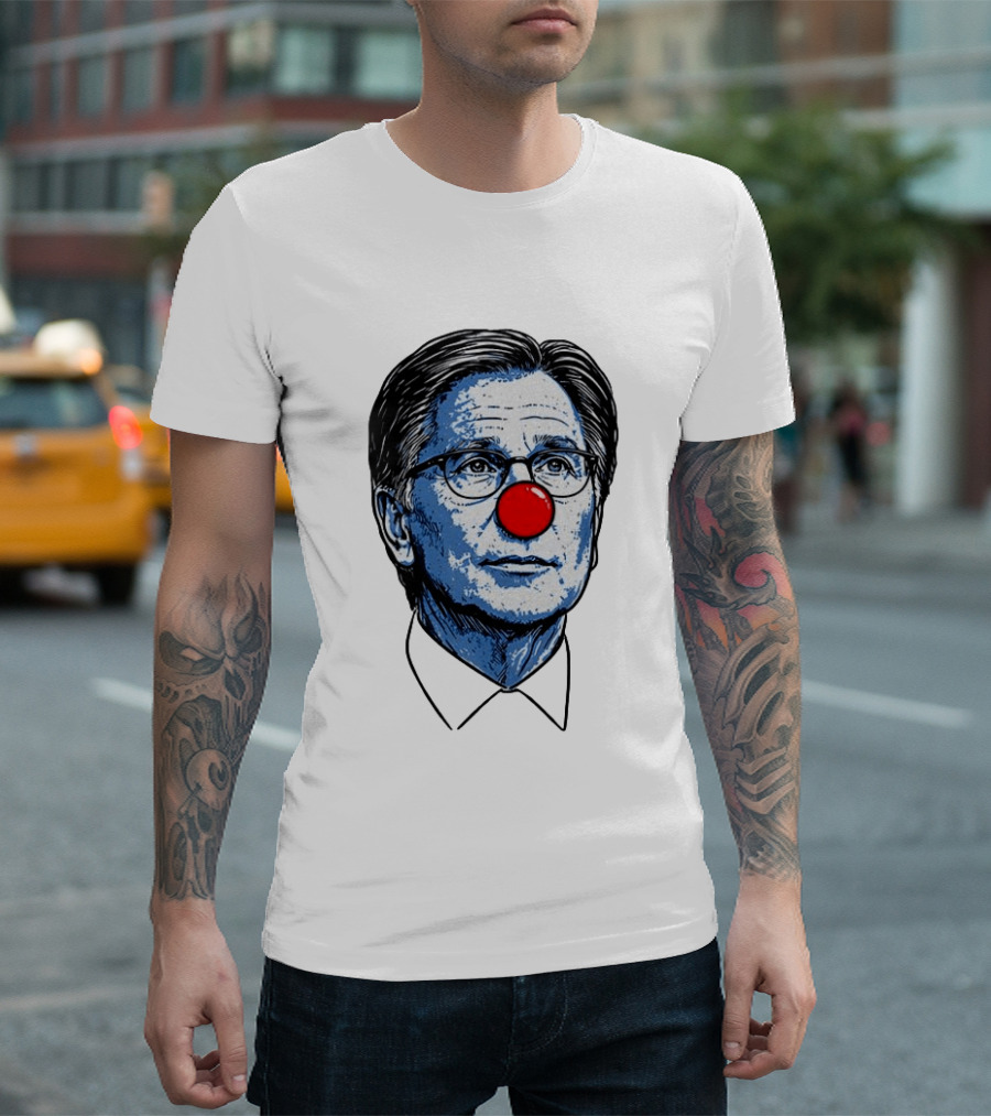 Dan Lifshatz Clown Red Nose Illustration Pop Culture T-Shirt