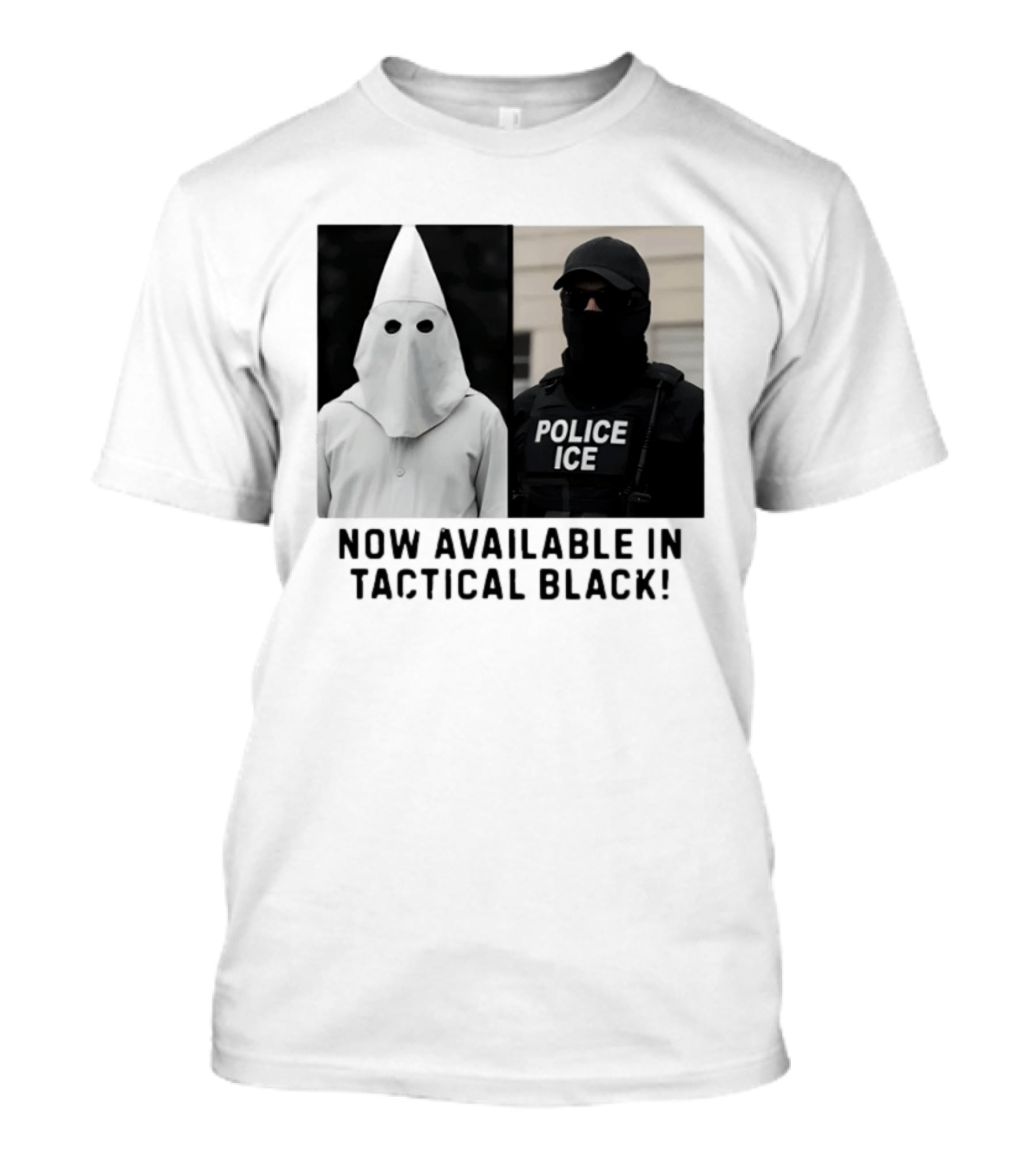 Now Available In Tactical Black Anti ICE Police ICE T-Shirt