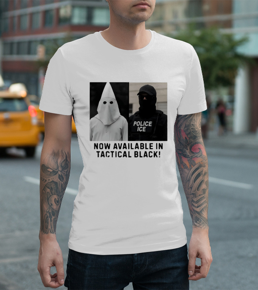 Now Available In Tactical Black Anti ICE Police ICE T-Shirt