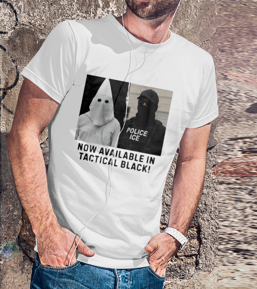 Now Available In Tactical Black Anti ICE Police ICE T-Shirt