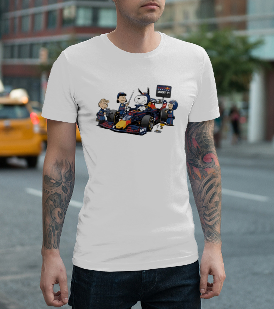 Red Bull Racing Snoopy P1 Peanuts Motorsport Pit Crew T-Shirt