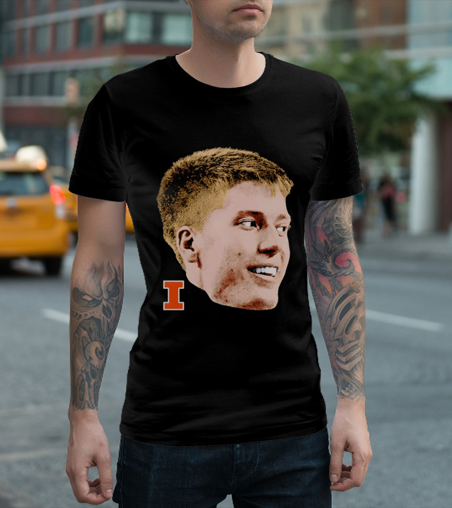 Ben Humrichous Illinois Fighting Illini Big Head I T-Shirt