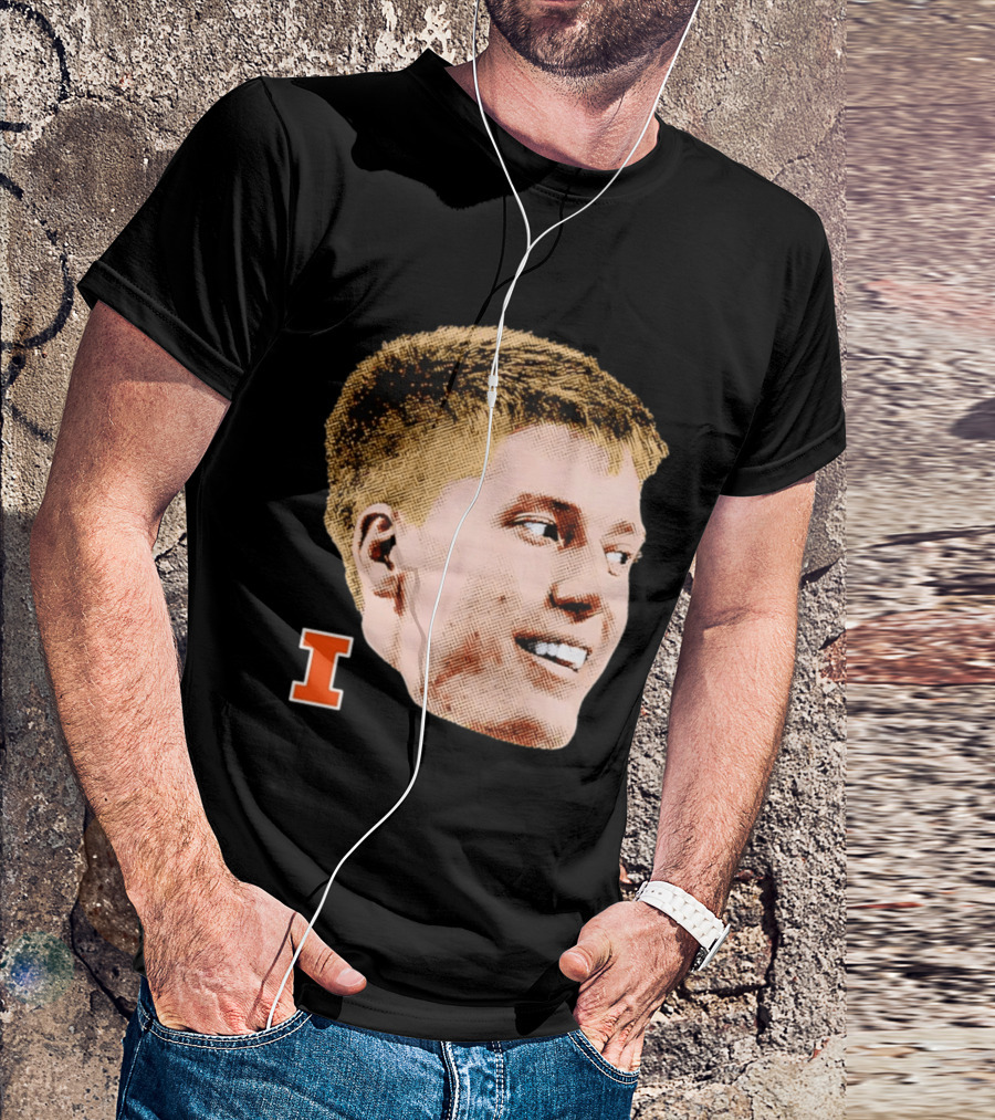 Ben Humrichous Illinois Fighting Illini Big Head I T-Shirt