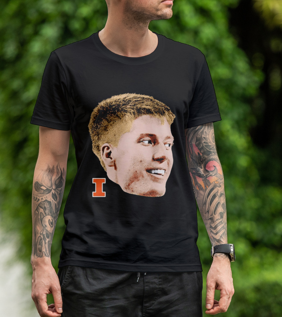 Ben Humrichous Illinois Fighting Illini Big Head I T-Shirt