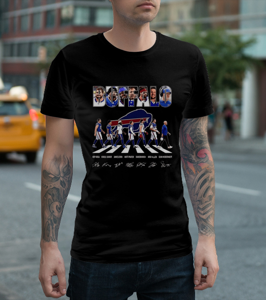 Buffalo Bills Team Walk 2026 Josh Allen Stefon Diggs Matt Milano Micah Hyde Sean McDermott T-Shirt