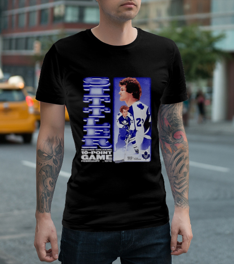 Darryl Sittler Record Breaking 10 Point Game February 7 1976 50th Anniversary 500 Level Toronto Maple Leafs T-Shirt