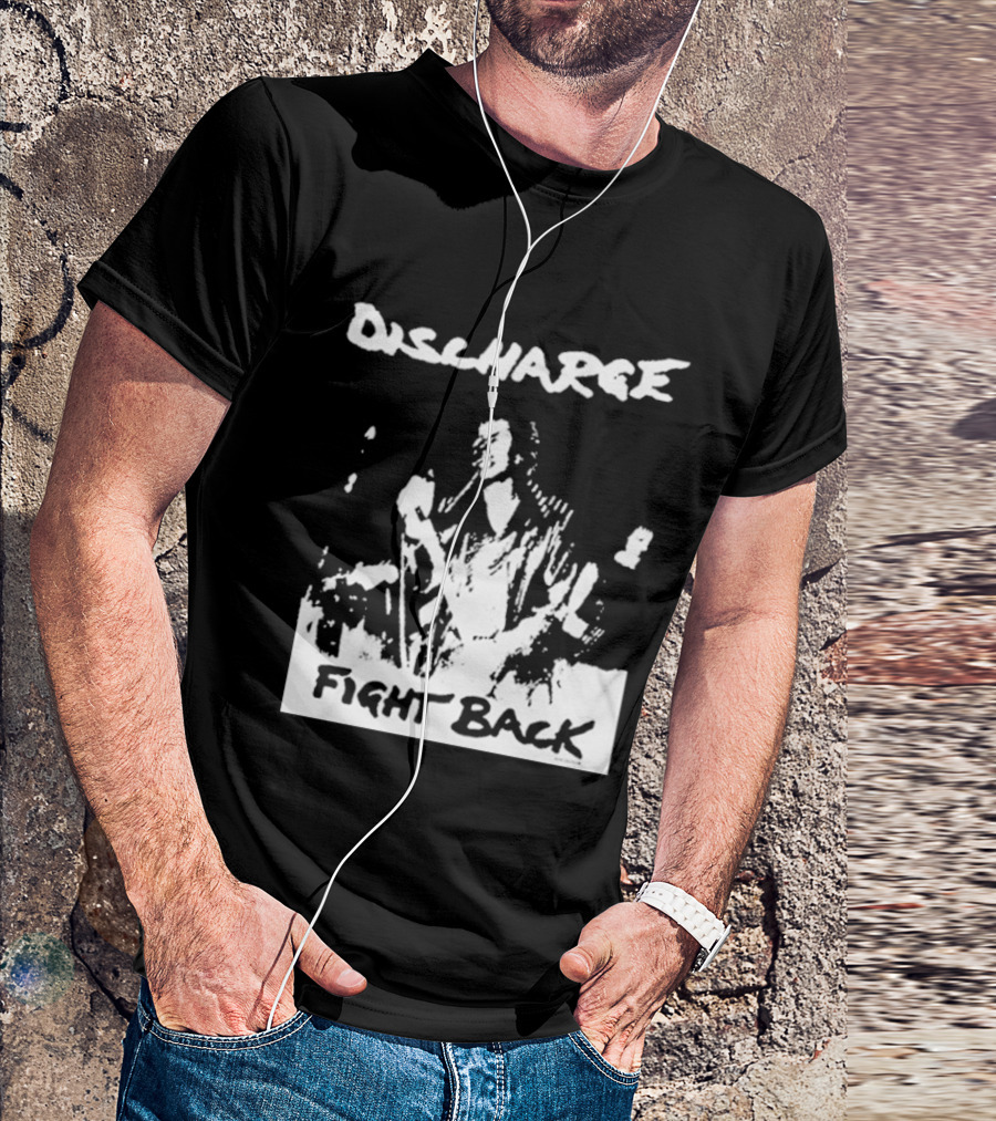 Discharge Fight Back Punk Music Performance T-Shirt
