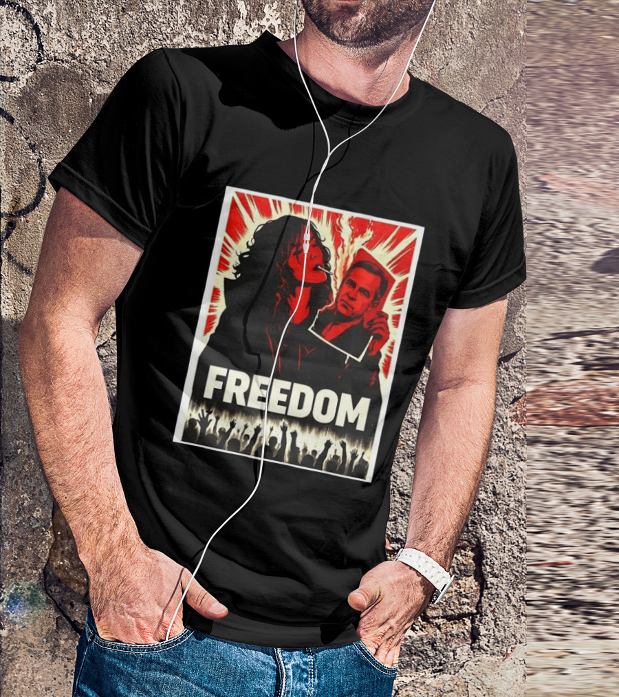 Freedom Expression Red And Black Powerful Political T-Shirt