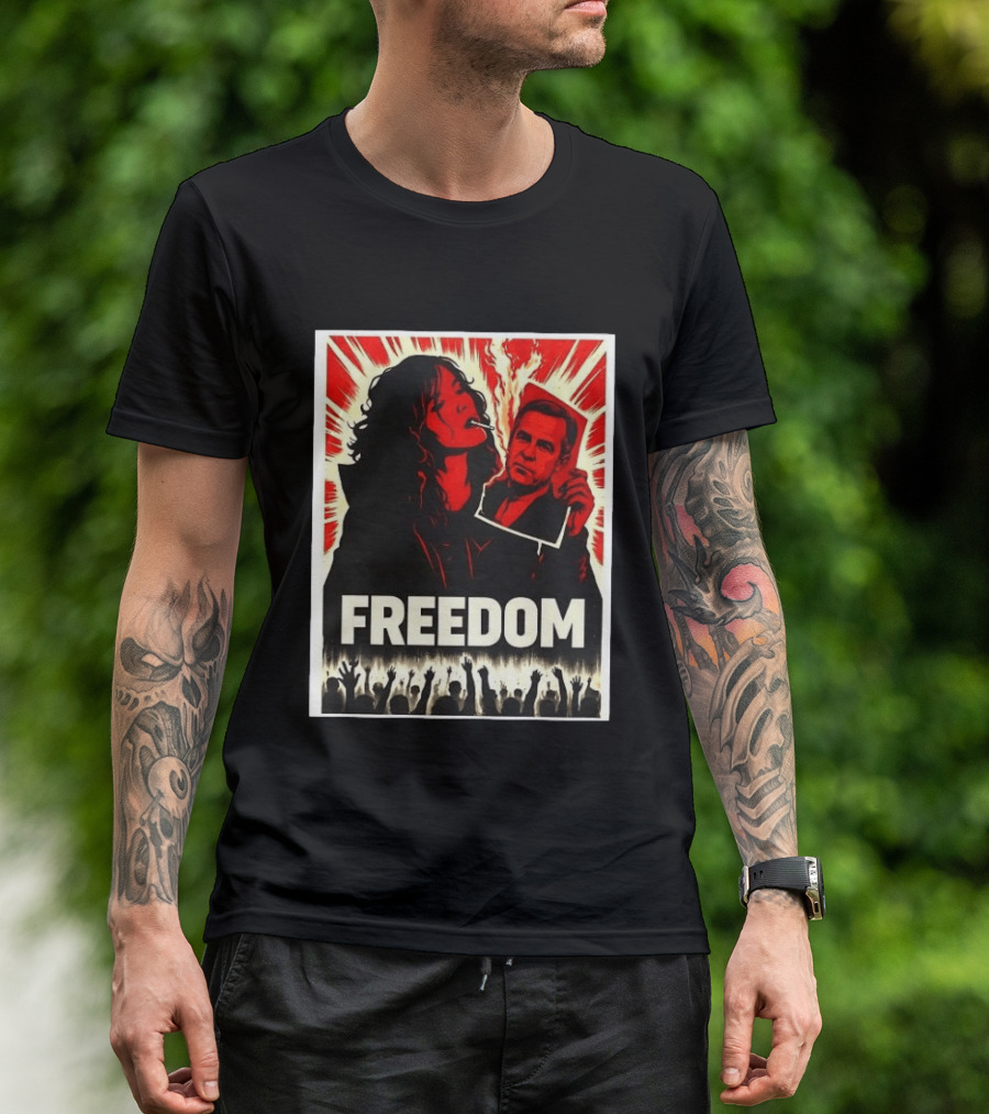 Freedom Expression Red And Black Powerful Political T-Shirt