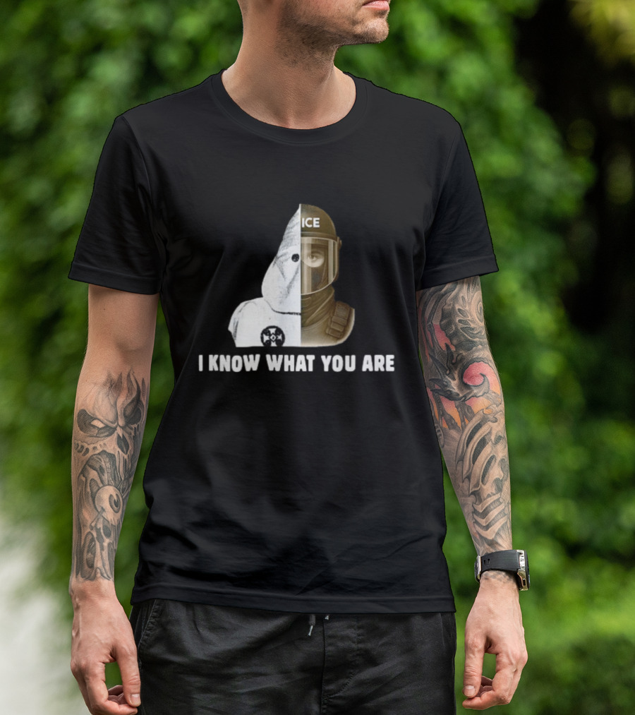 Abolish ICE Social Justice I Know What You Are KKK Comparison T-Shirt