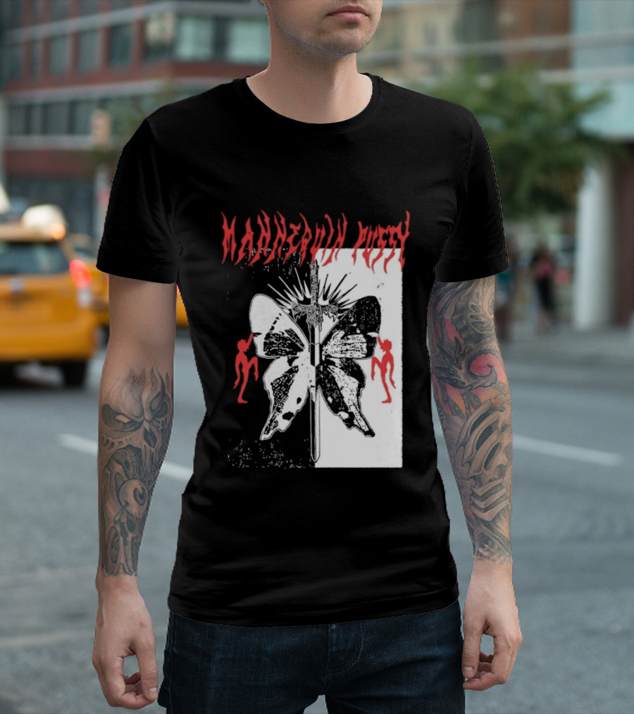 Mannequin Pussy Butterfly Gothic Aesthetic With Dancing Figures T-Shirt