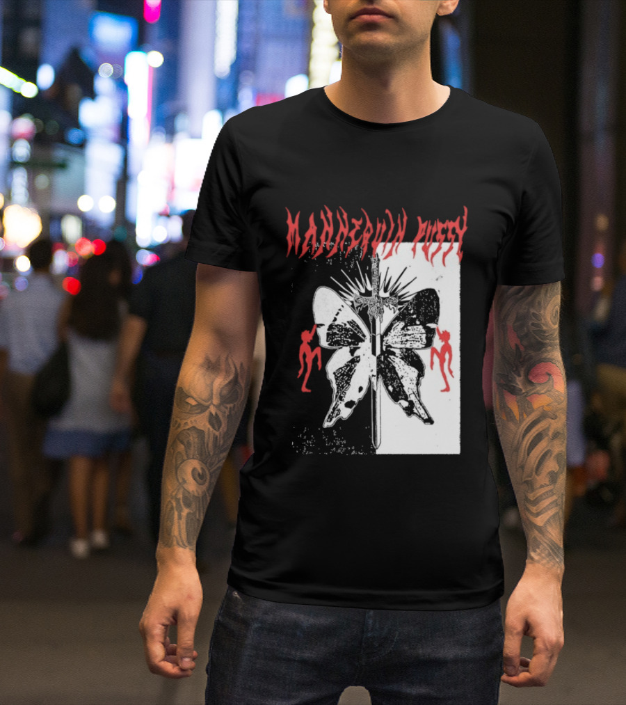 Mannequin Pussy Butterfly Gothic Aesthetic With Dancing Figures T-Shirt