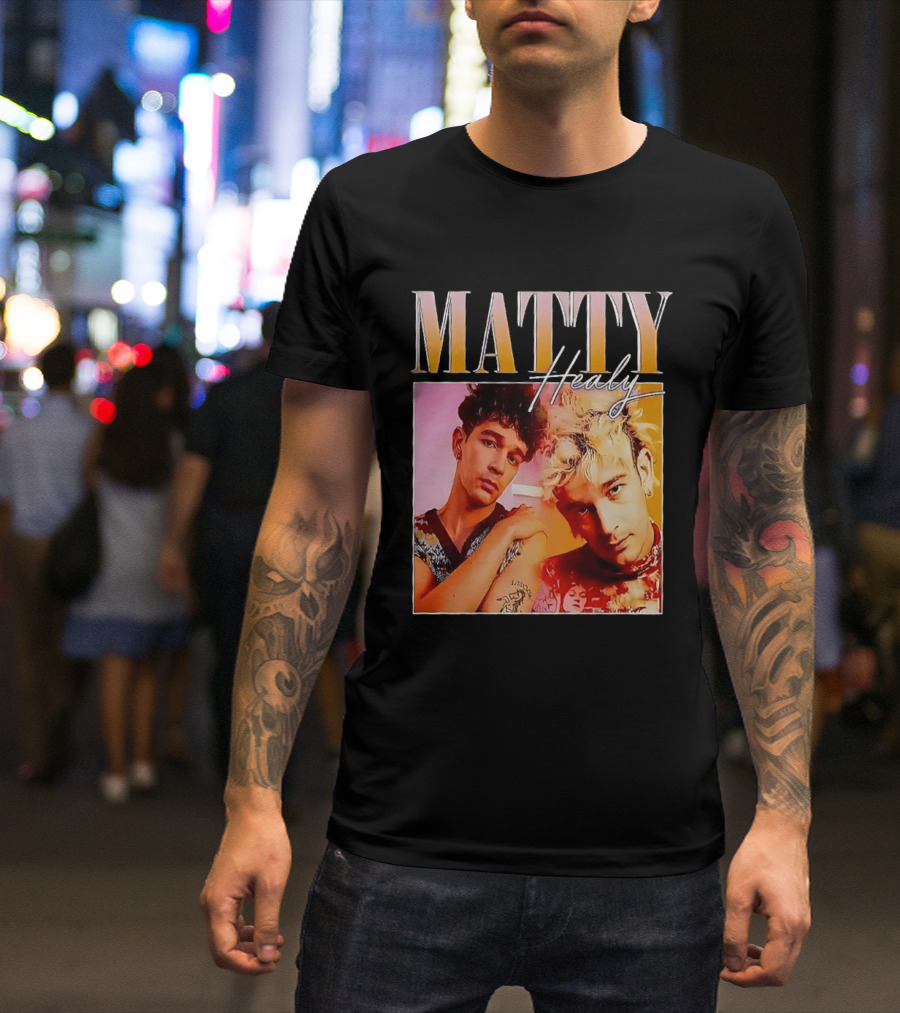 Matty Healy Retro Portrait Duo With Signature T-Shirt