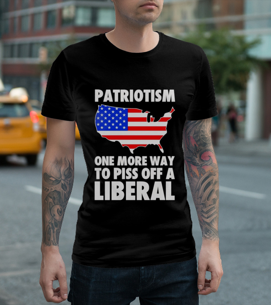 Patriotism America Flag Map One More Way To Piss Off A Liberal T-Shirt
