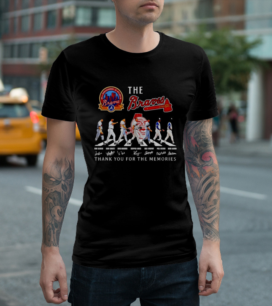 The Braves Abbey Road 1966 2026 Anniversary Thank You For The Memories Signatures T-Shirt